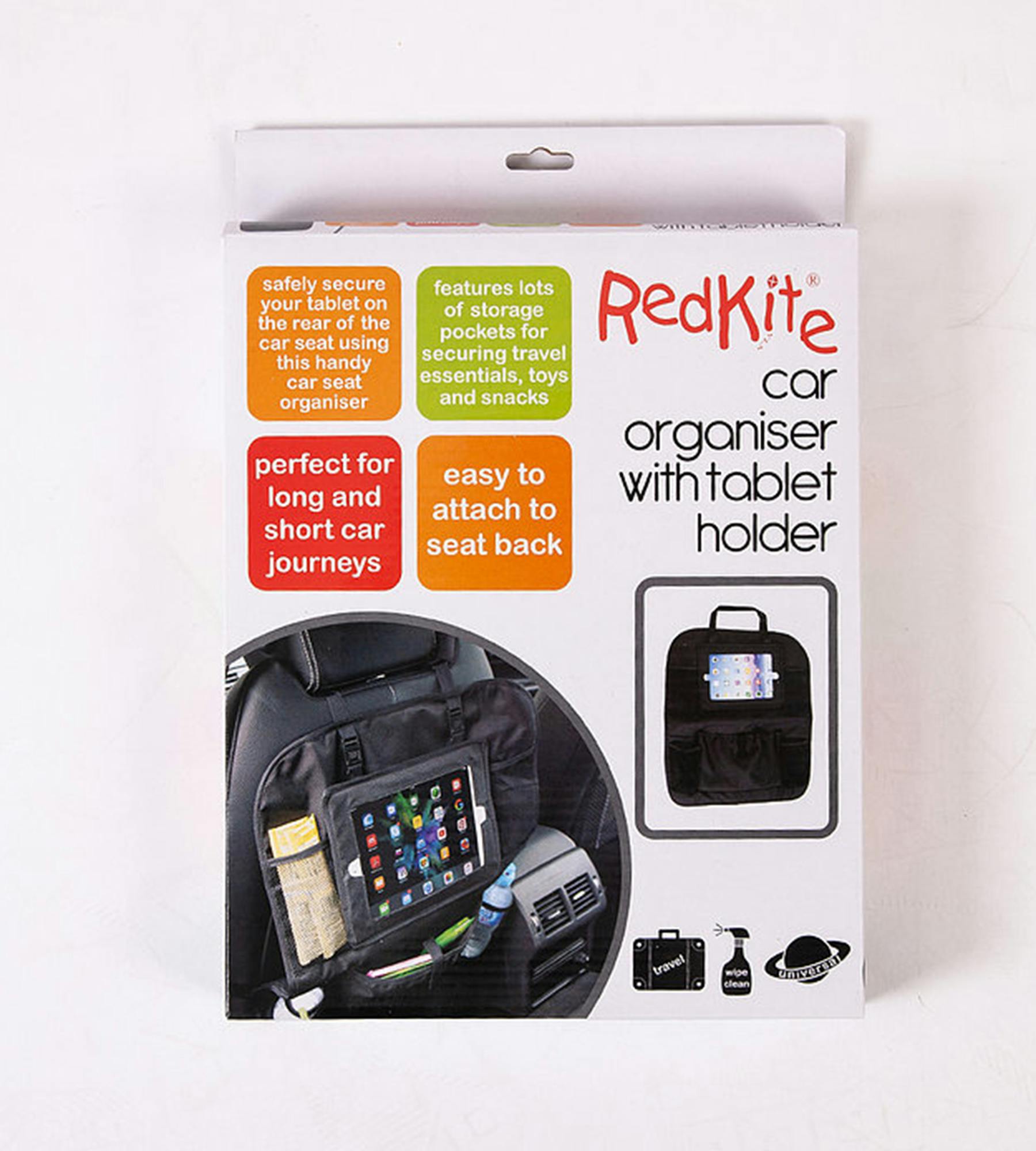 Red Kite Car Organiser with Tablet Holder