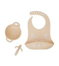 Babymoov Tast'isy Anti-Slip Silicone Bowl, Spoon Kit & Bib Kit