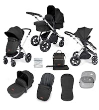 Ickle bubba Stomp Luxe 2 in 1 Plus Pushchair - Silver Chassis