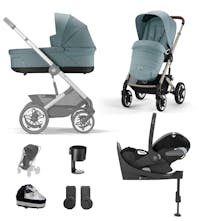 Cybex Talos S Lux 2023 10 Piece with Cloud T & Base Bundle - Taupe Chassis