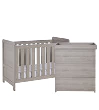 Babymore Caro 2 Piece Room Set with Mini Cot Bed & Changing Chest