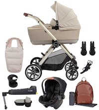 Silver Cross Reef 2022 with Carrycot & Ultimate Pack - Stone