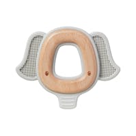 Nuby Natural Wood Silicone Elephant Teether